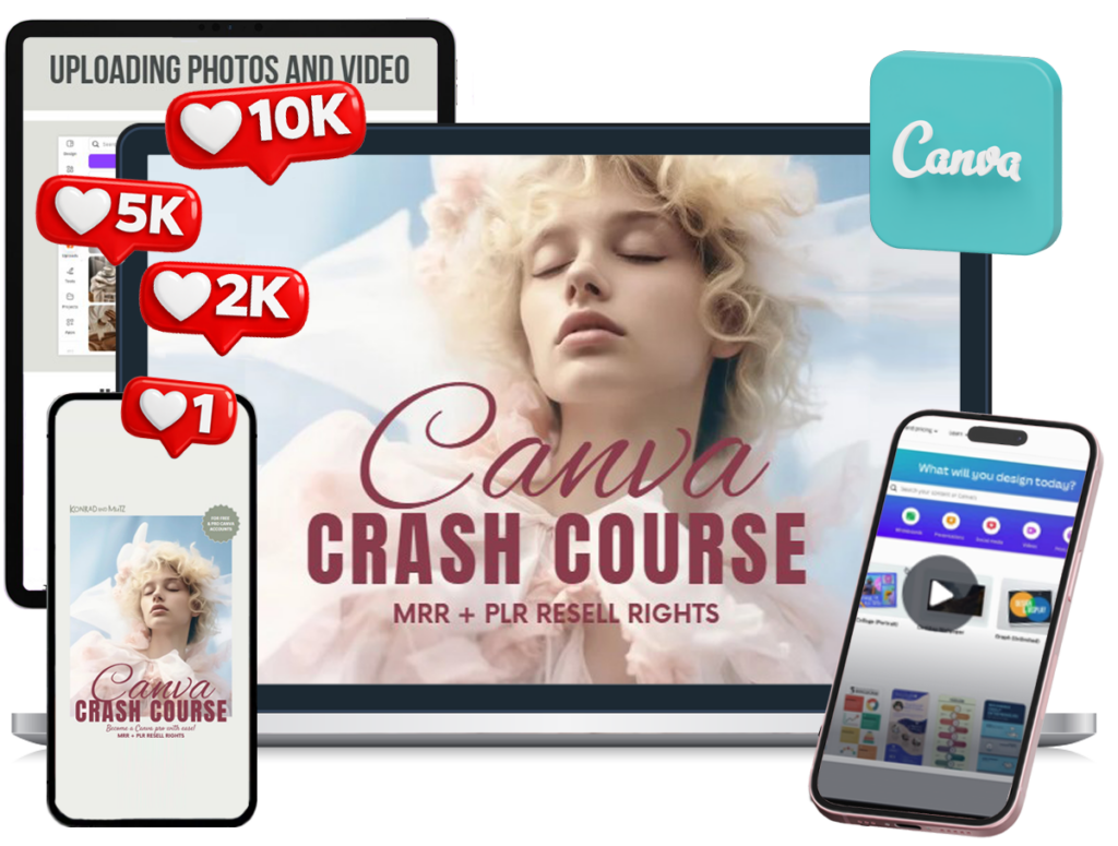 canva crash course with resell rights