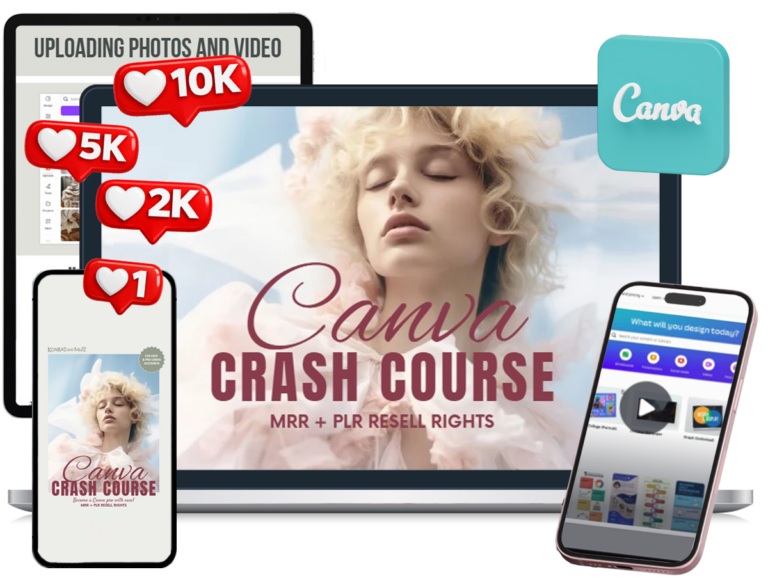 canva crash course with resell rights