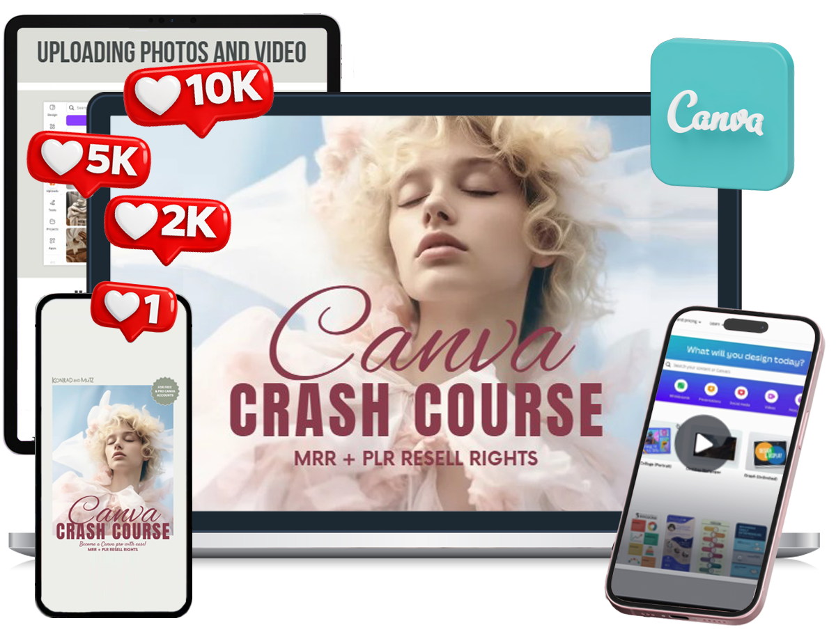 canva crash course with resell rights